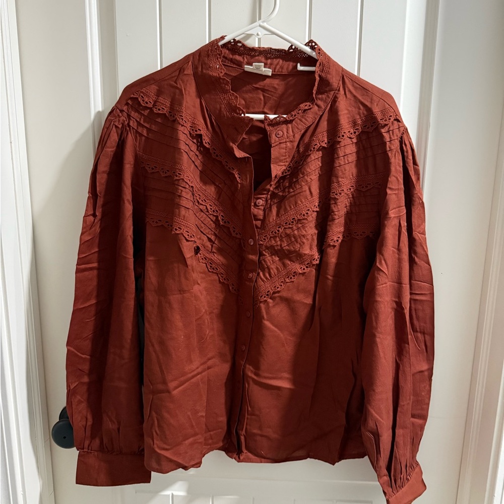 a.n.a Women’s Terracotta Shirt blouse